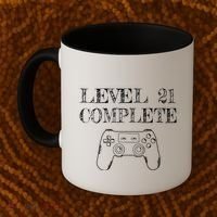 21st Birthday Gaming Level 21 Complete Coffee Mug thumb 2