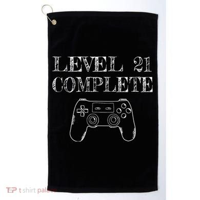 21st Birthday Gaming Level 21 Complete Golf Towel