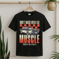 21st Birthday Gift Born 2002 Vintage Muscle Car T-Shirt thumb 2