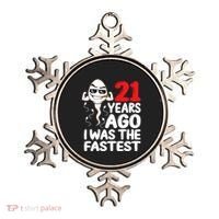 21st Birthday Gag Dress 21 Years Ago I Was The Fastest Funny Ornament thumb 0