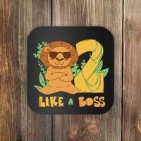 2nd Birthday Like A Boss Lion Cute Gift Coaster thumb 0