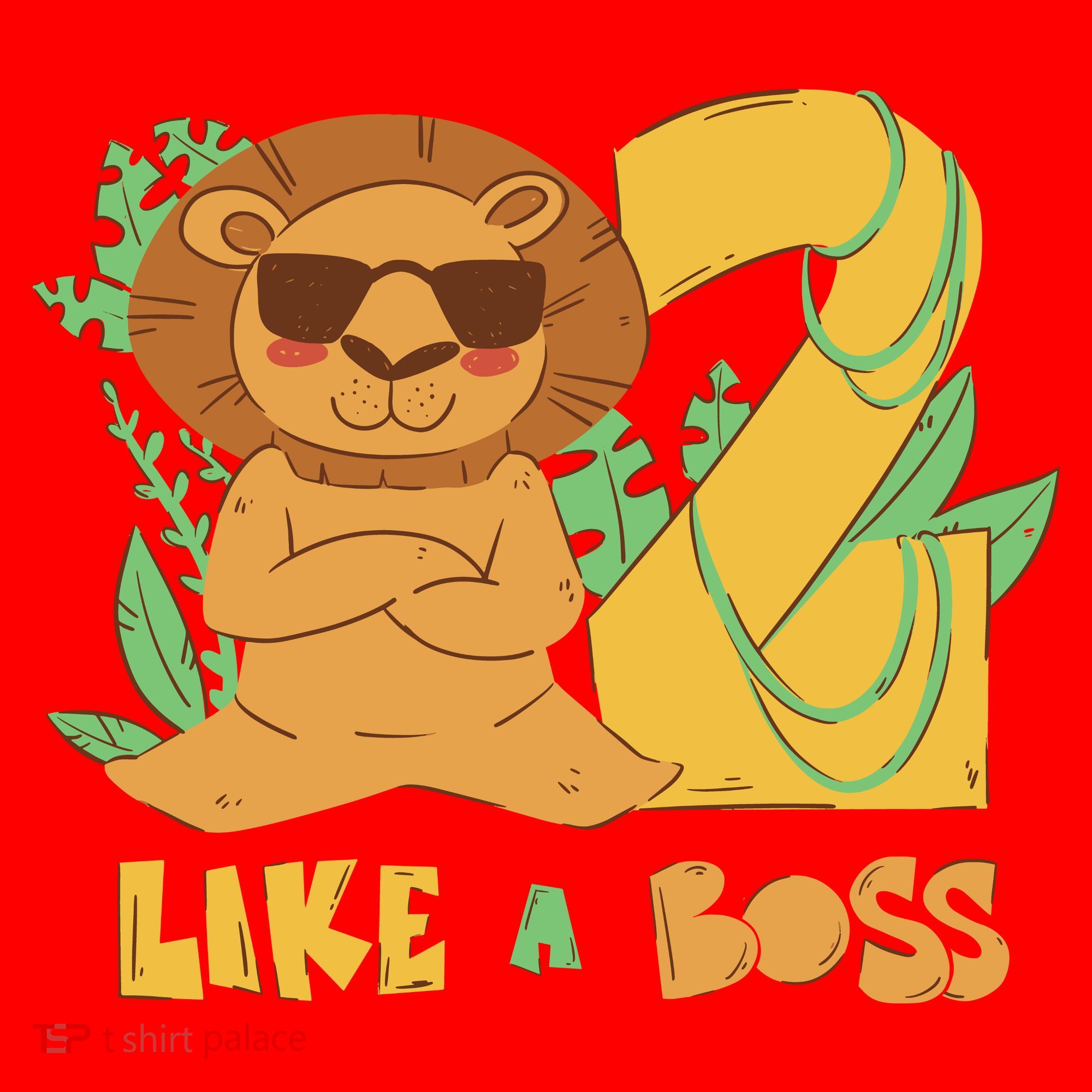 2nd Birthday Like A Boss Lion Cute Gift Santa Hat