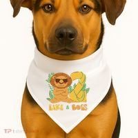 2nd Birthday Like A Boss Lion Cute Gift USA-Made Doggie Bandana thumb 1
