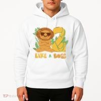 2nd Birthday Like A Boss Lion Cute Gift Hoodie thumb 2