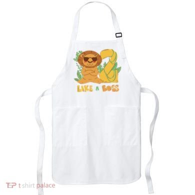 2nd Birthday Like A Boss Lion Cute Gift Apron
