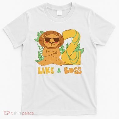 2nd Birthday Like A Boss Lion Cute Gift T-Shirt