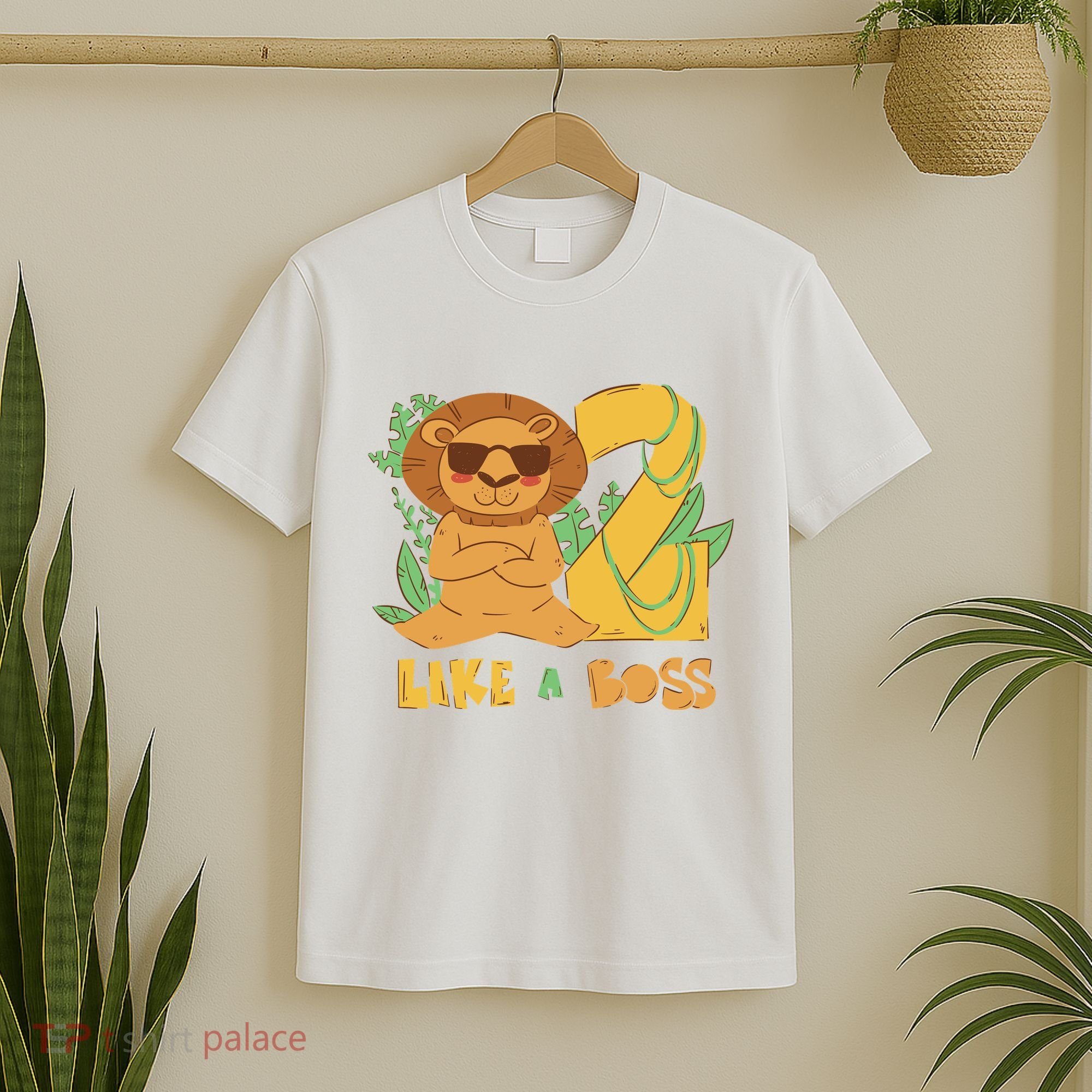 2nd Birthday Like A Boss Lion Cute Gift T-Shirt