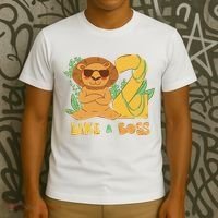2nd Birthday Like A Boss Lion Cute Gift T-Shirt thumb 3
