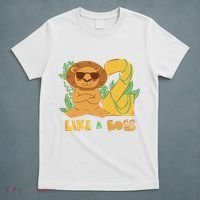 2nd Birthday Like A Boss Lion Cute Gift T-Shirt thumb 5