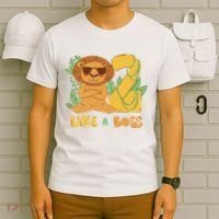 2nd Birthday Like A Boss Lion Cute Gift T-Shirt thumb 6