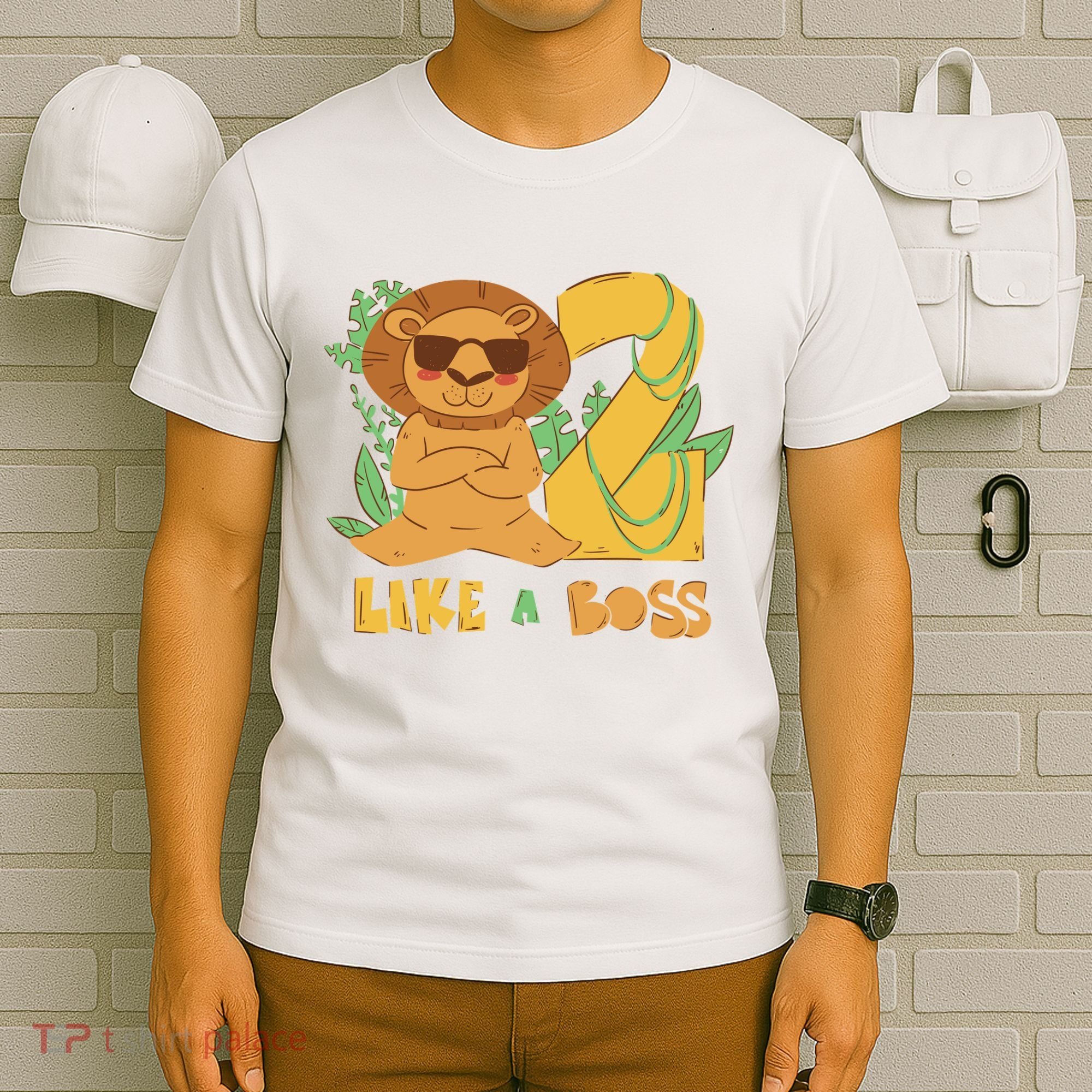 2nd Birthday Like A Boss Lion Cute Gift T-Shirt