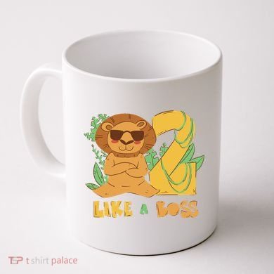 2nd Birthday Like A Boss Lion Cute Gift Coffee Mug