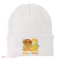 2nd Birthday Like A Boss Lion Cute Gift Beanie thumb 0