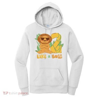 2nd Birthday Like A Boss Lion Cute Gift Women's Hoodie