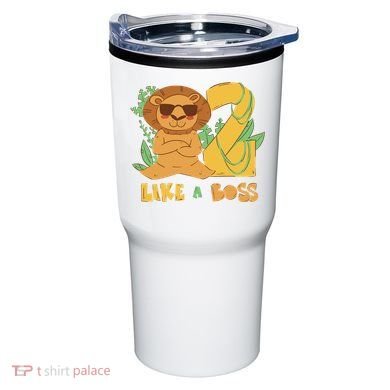 2nd Birthday Like A Boss Lion Cute Gift Tumbler