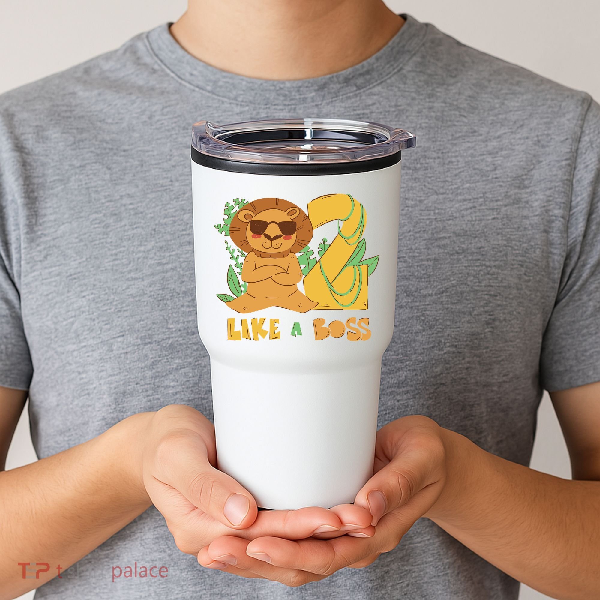 2nd Birthday Like A Boss Lion Cute Gift Tumbler