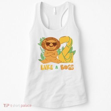 2nd Birthday Like A Boss Lion Cute Gift Women's Tank Top