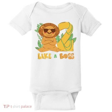 2nd Birthday Like A Boss Lion Cute Gift Baby Bodysuit