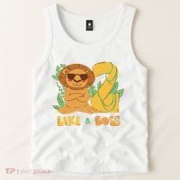 2nd Birthday Like A Boss Lion Cute Gift Tank Top thumb 2
