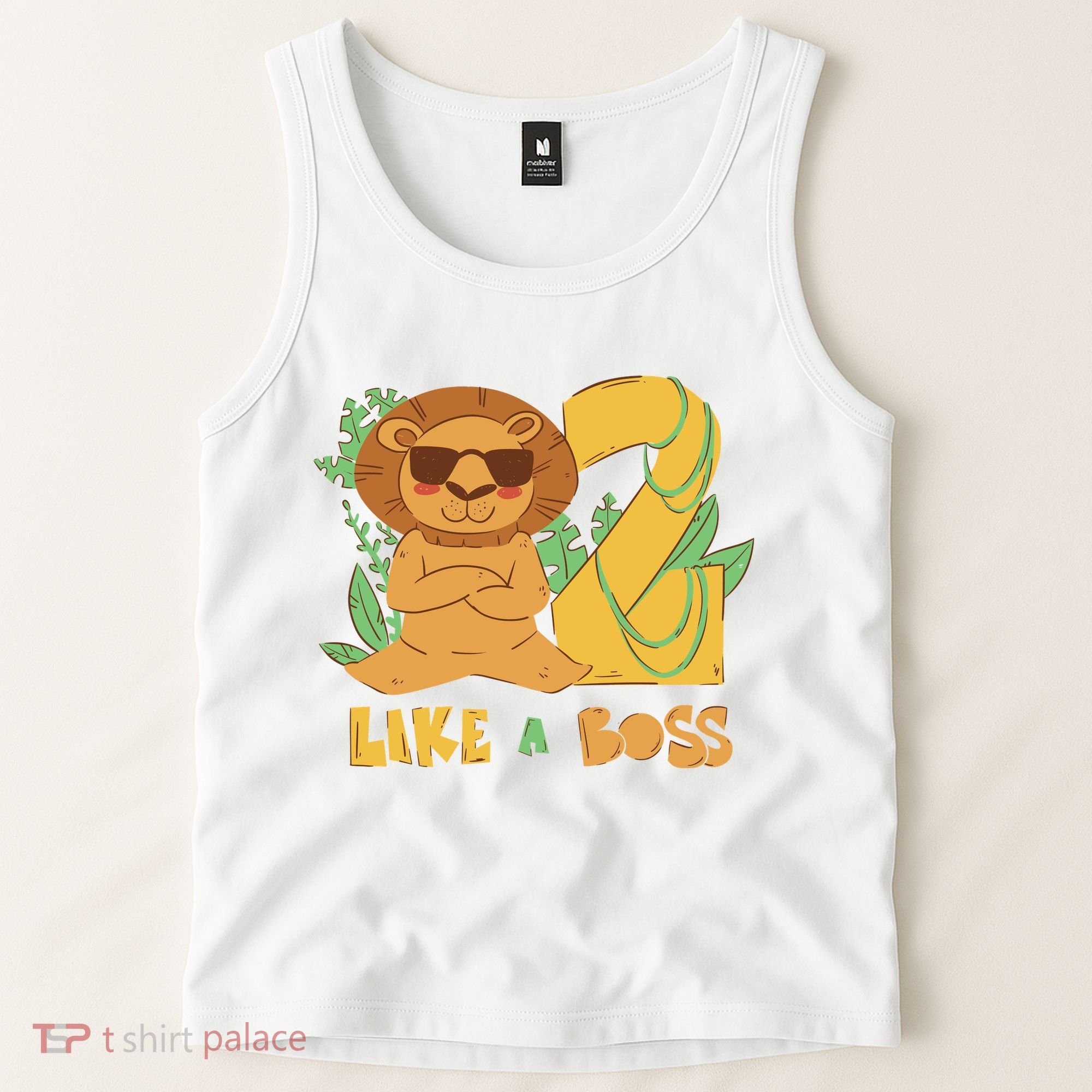 2nd Birthday Like A Boss Lion Cute Gift Tank Top