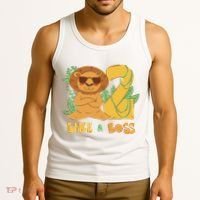 2nd Birthday Like A Boss Lion Cute Gift Tank Top thumb 3
