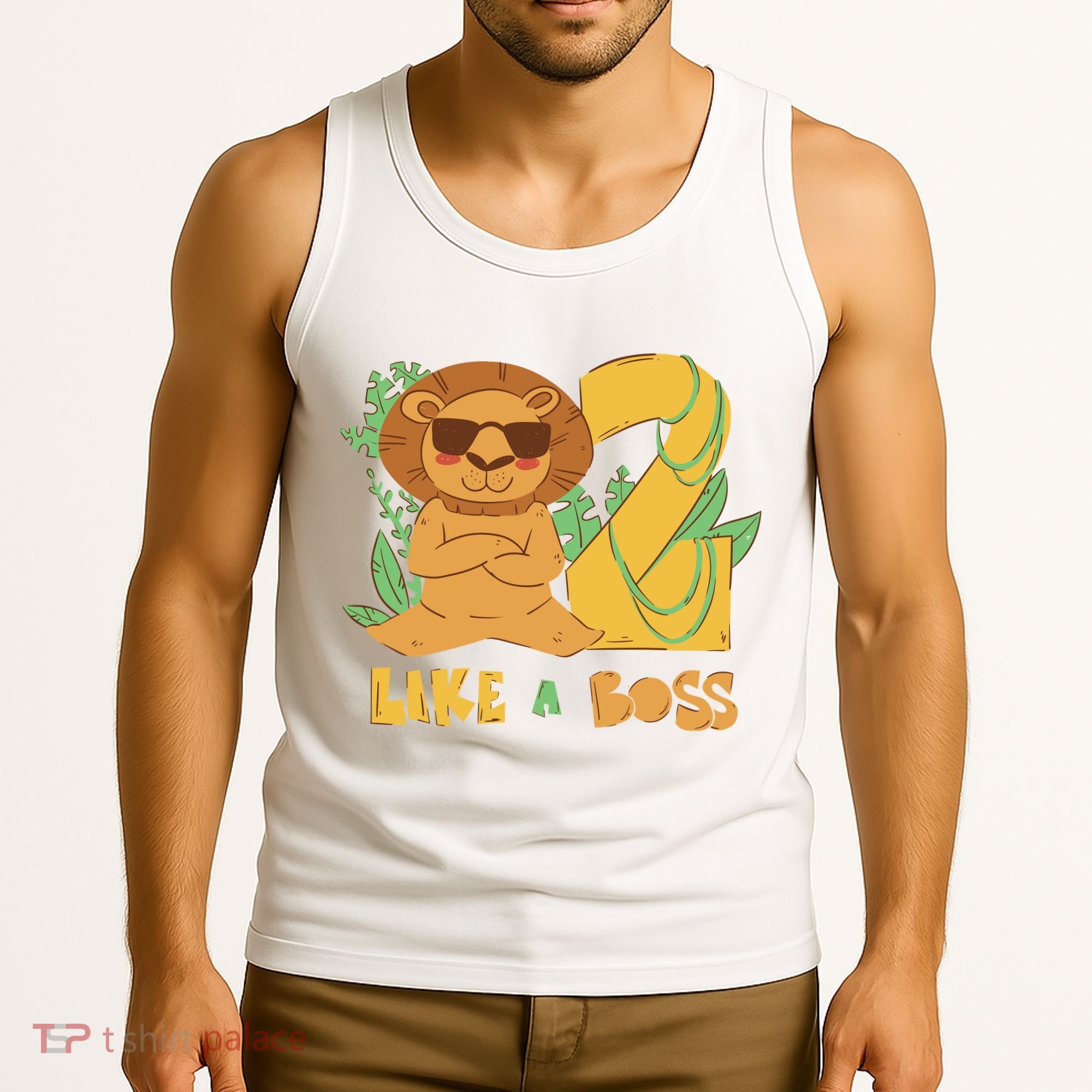2nd Birthday Like A Boss Lion Cute Gift Tank Top