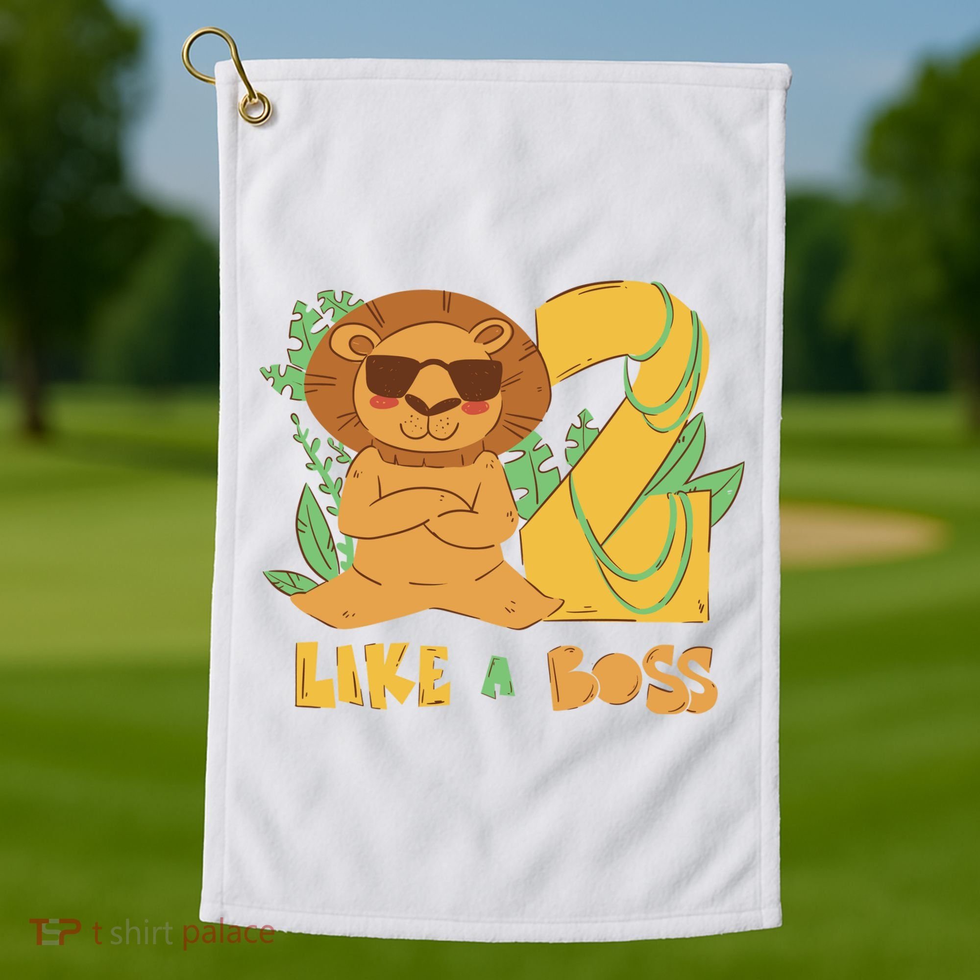 2nd Birthday Like A Boss Lion Cute Gift Golf Towel
