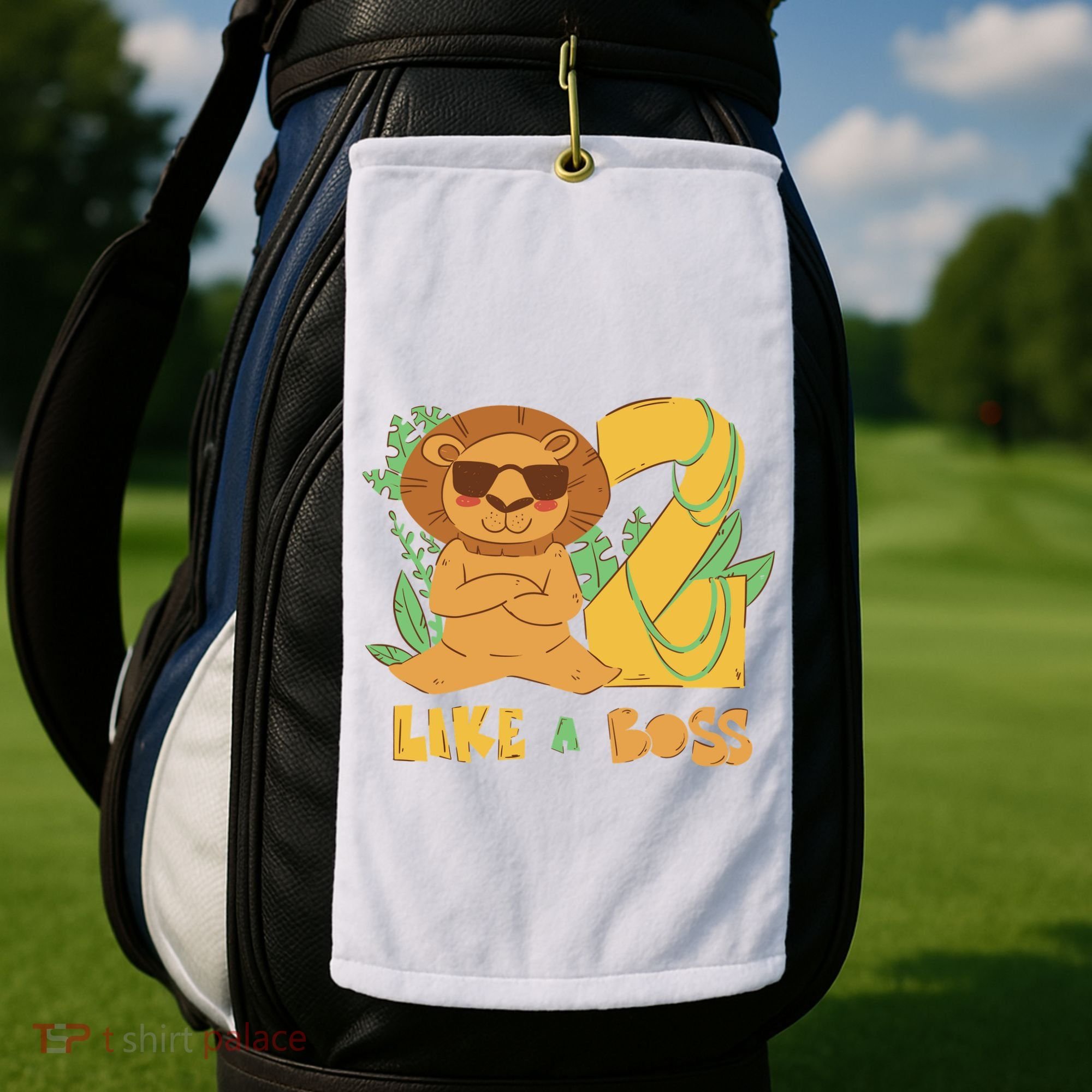 2nd Birthday Like A Boss Lion Cute Gift Golf Towel