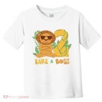 2nd Birthday Like A Boss Lion Cute Gift Toddler T-Shirt thumb 0