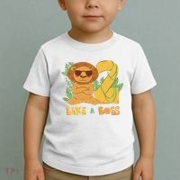 2nd Birthday Like A Boss Lion Cute Gift Toddler T-Shirt thumb 2