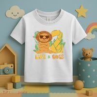 2nd Birthday Like A Boss Lion Cute Gift Toddler T-Shirt thumb 3