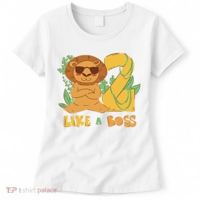 2nd Birthday Like A Boss Lion Cute Gift Women's T-Shirt