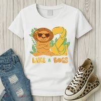 2nd Birthday Like A Boss Lion Cute Gift Women's T-Shirt thumb 3