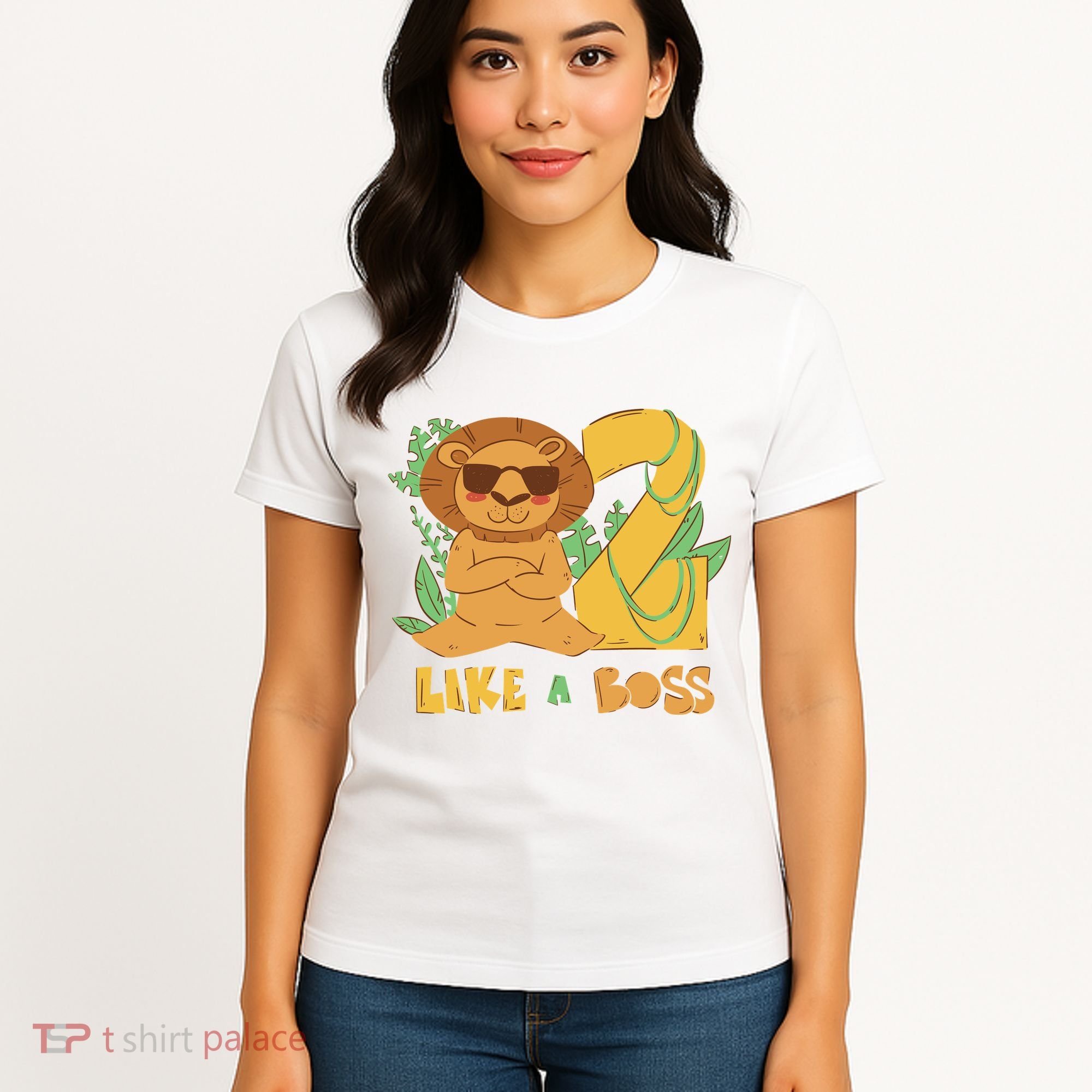 2nd Birthday Like A Boss Lion Cute Gift Women's T-Shirt