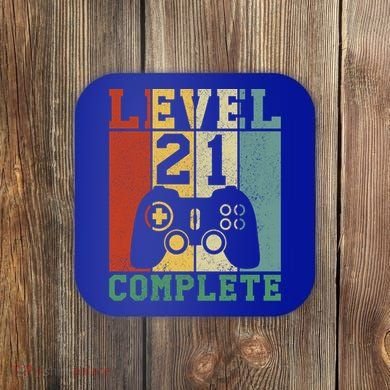21 Birthday Level 21 Complete Meaningful Gift Coaster