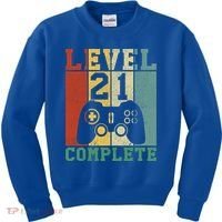 21 Birthday Level 21 Complete Meaningful Gift Kids Sweatshirt thumb 0