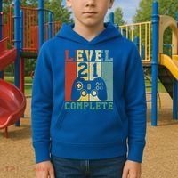 21 Birthday Level 21 Complete Meaningful Gift Kids Hoodie thumb 2