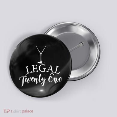 21st Birthday Squad Celebration Graphic Button
