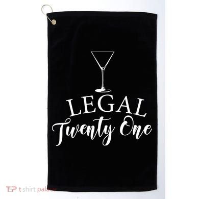 21st Birthday Squad Celebration Graphic Golf Towel