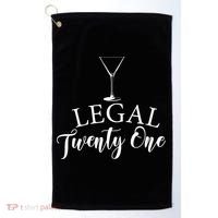 21st Birthday Squad Celebration Graphic Golf Towel thumb 0