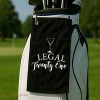 21st Birthday Squad Celebration Graphic Golf Towel thumb 2