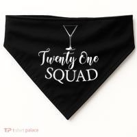 21st Birthday Squad Celebration Graphic USA-Made Doggie Bandana thumb 0