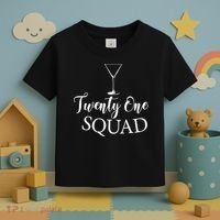 21st Birthday Squad Celebration Graphic Toddler T-Shirt thumb 3