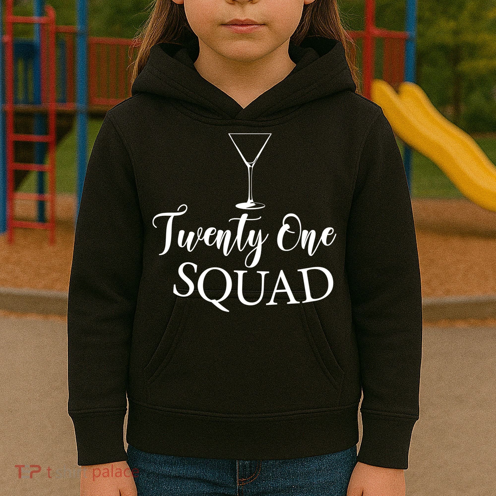21st Birthday Squad Celebration Graphic Kids Hoodie