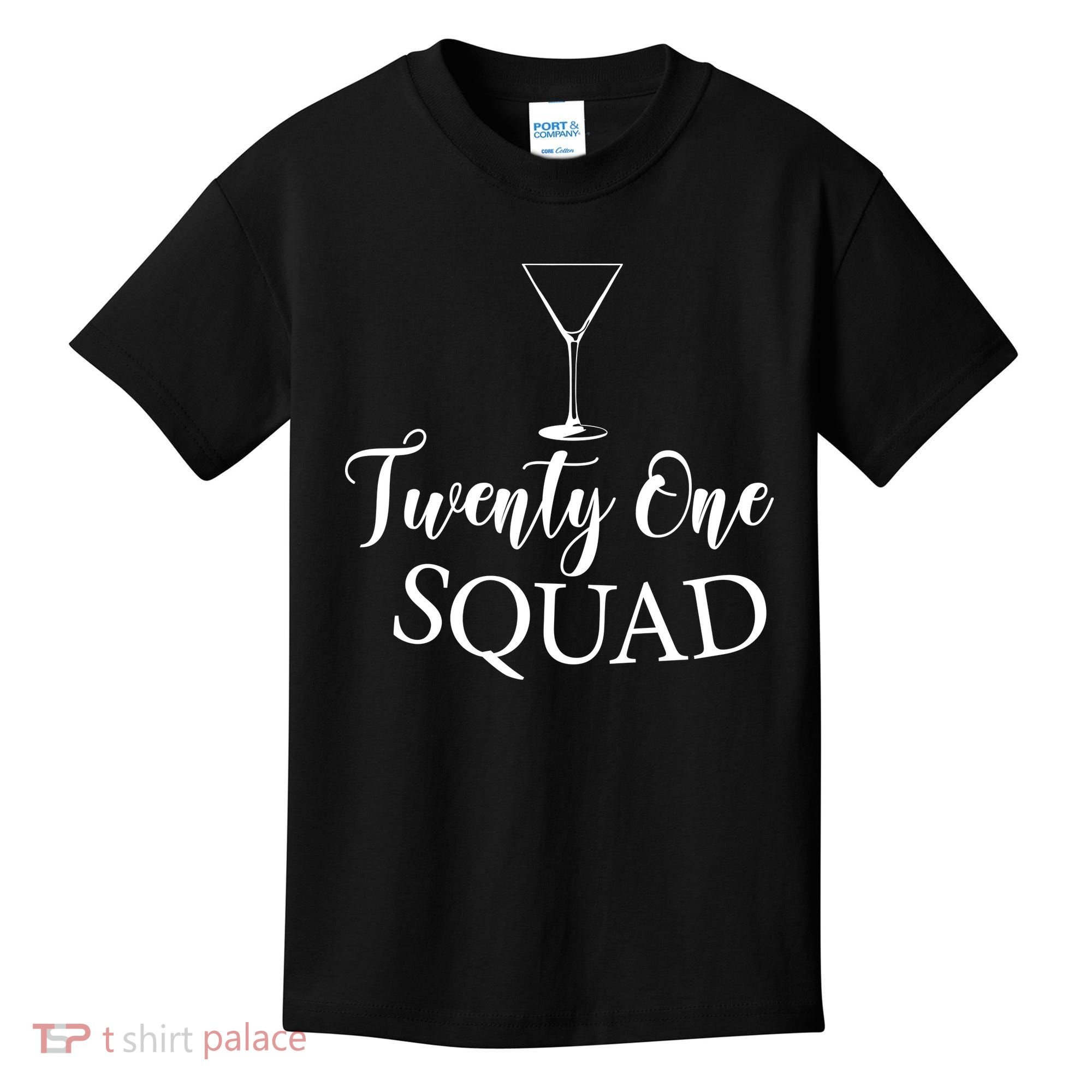 21st Birthday Squad Celebration Graphic Kids T-Shirt