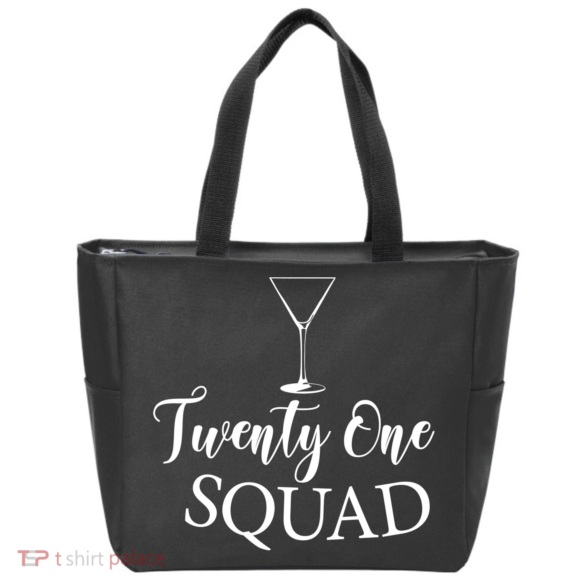 21st Birthday Squad Celebration Graphic Tote Bag
