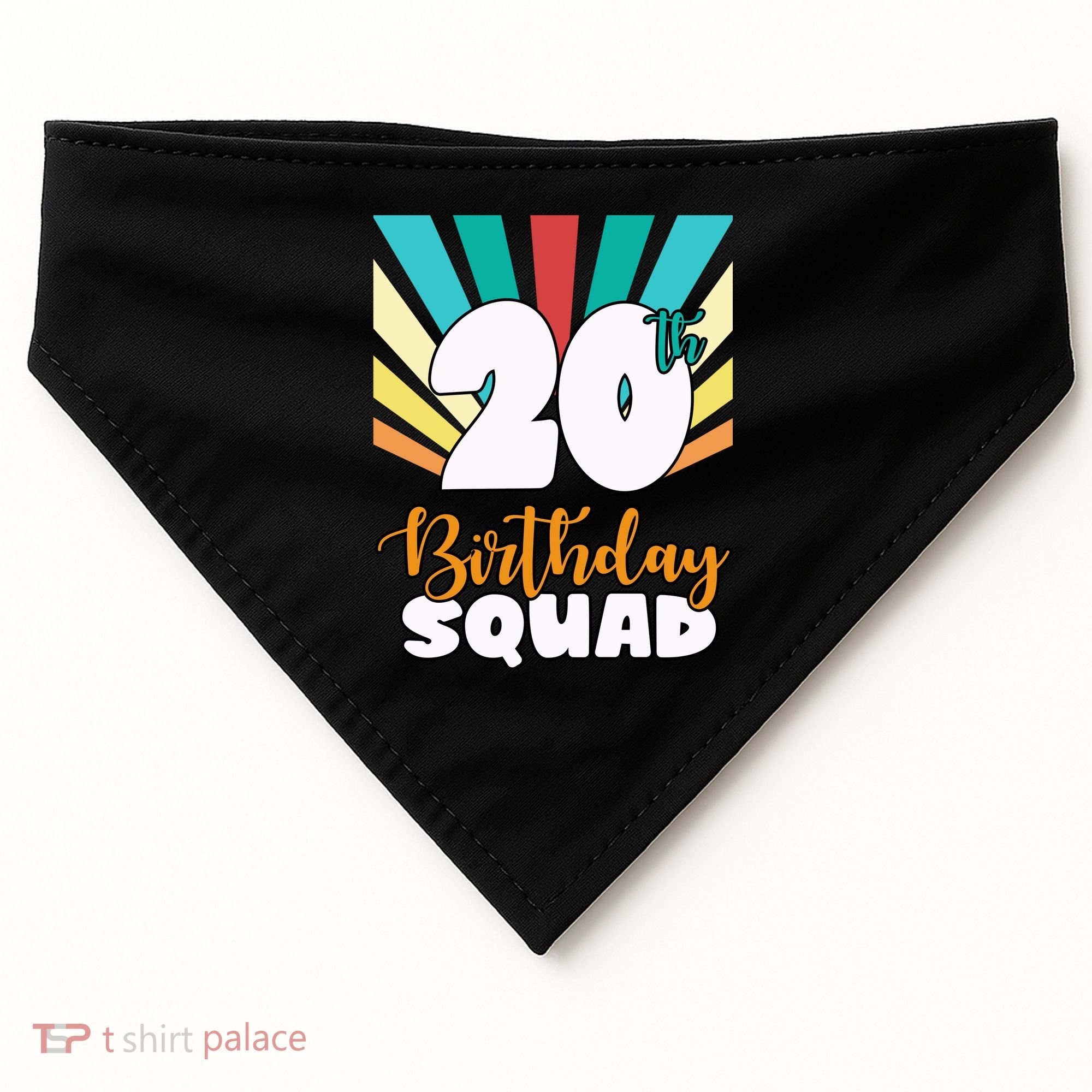 20th Birthday Squad 20 Years Old USA-Made Doggie Bandana