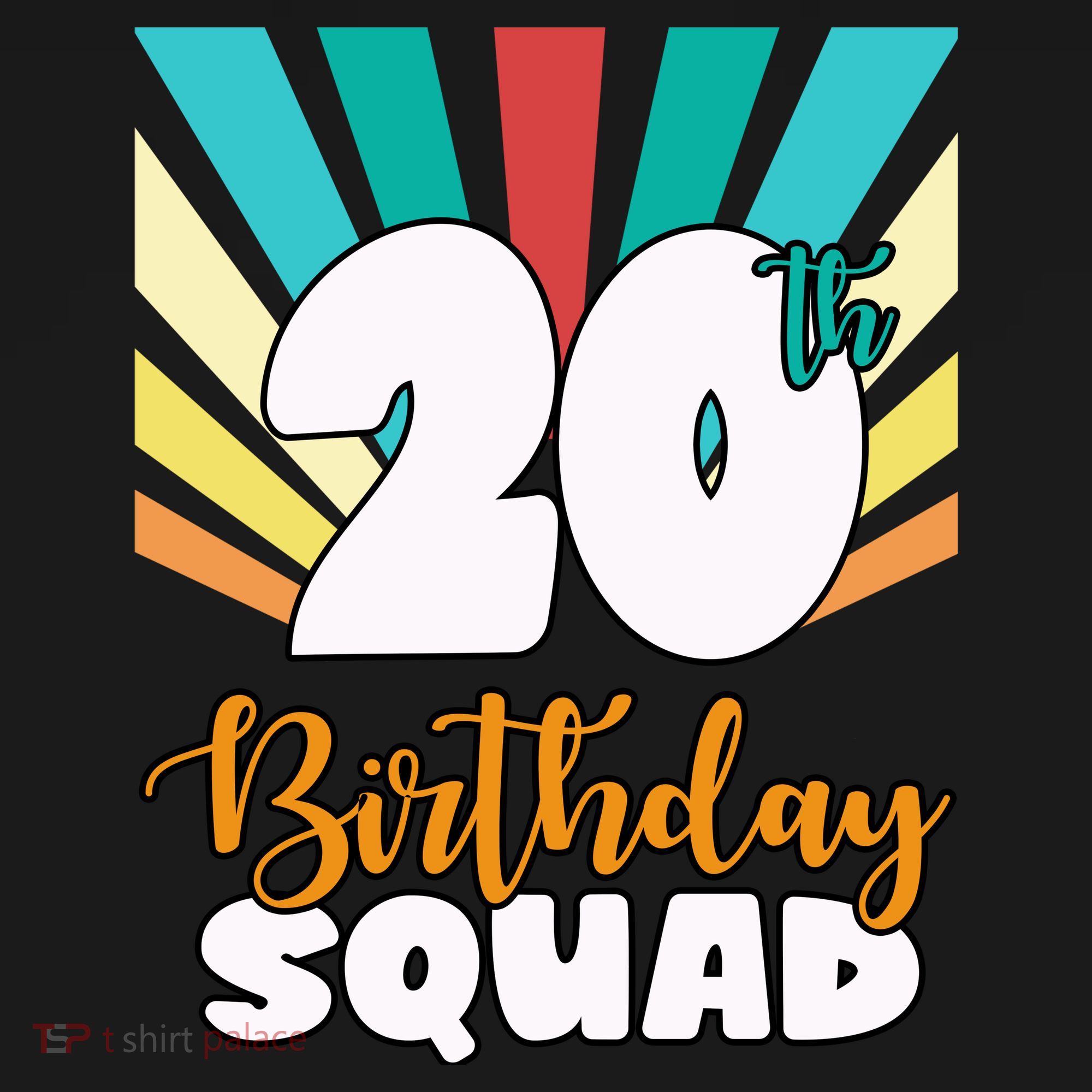 20th Birthday Squad 20 Years Old USA-Made Doggie Bandana