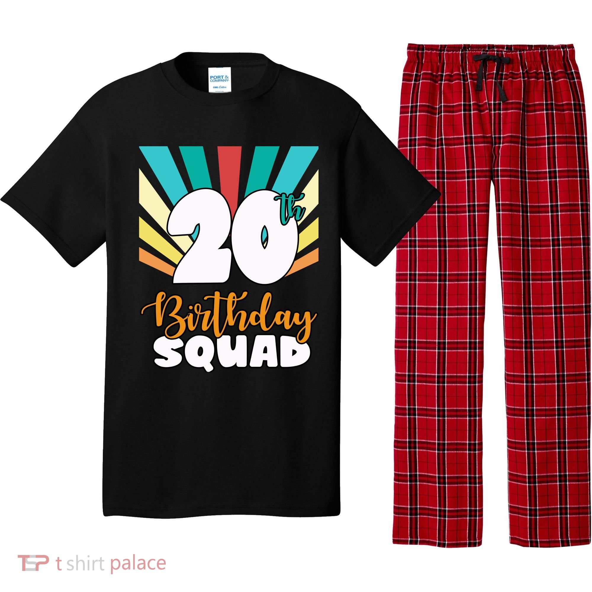 20th Birthday Squad 20 Years Old Pajama Set