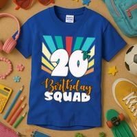 20th Birthday Squad 20 Years Old Kids T-Shirt thumb 3